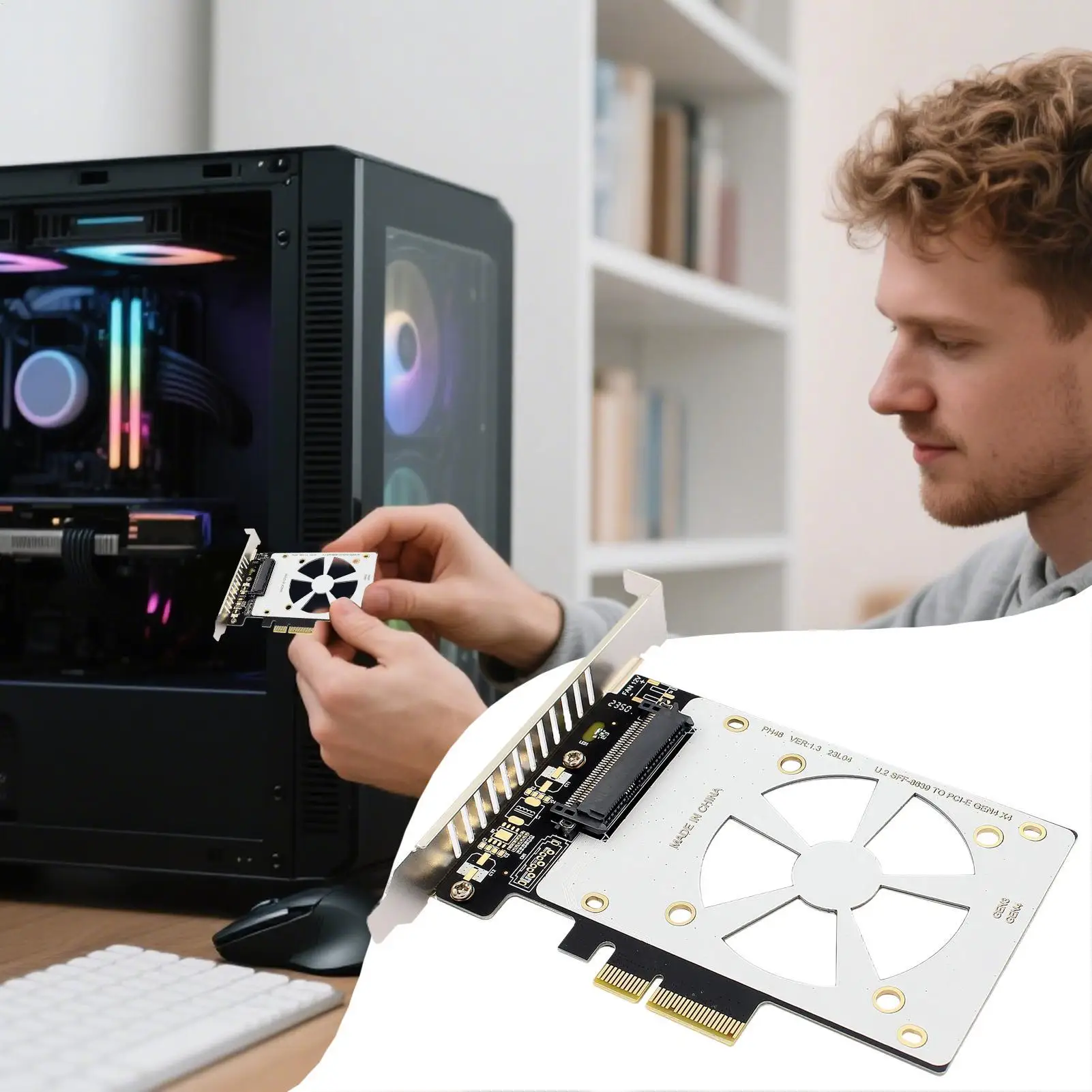 

Drive Interface Card U.2 Interface 4.0 Expansion Card Transfer Drive Connector For High Speed Data System Performance Stable