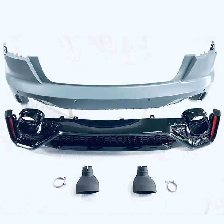 New style travel A6 RS6 bumper C8 Auto Body Kit Rear Bumper with diffuser For Audis A6 travel car fit 2019 2020 2021 2022