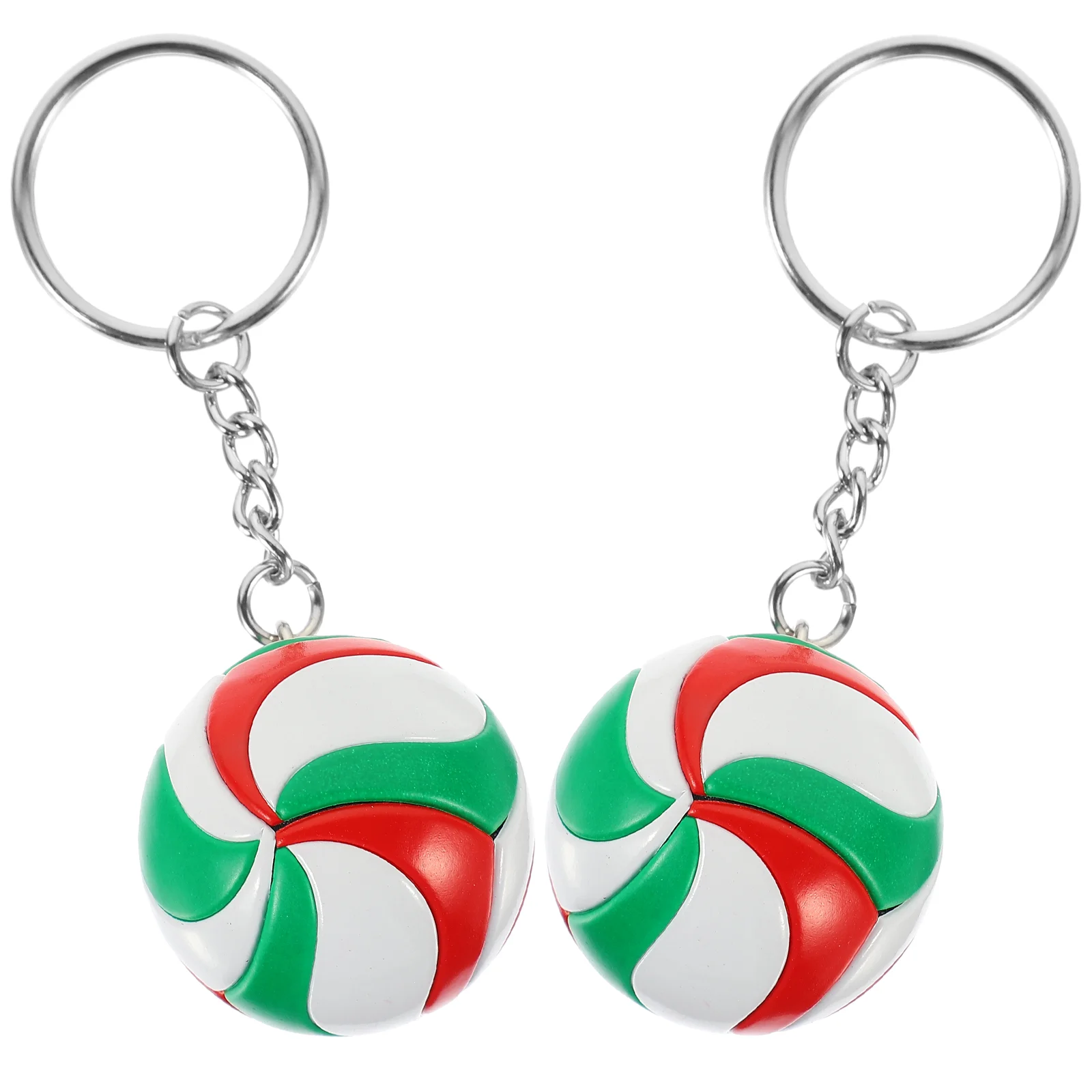 2 Pcs Girl Volleyball Model Toy Keychains Jewelry Soccer Multi-function