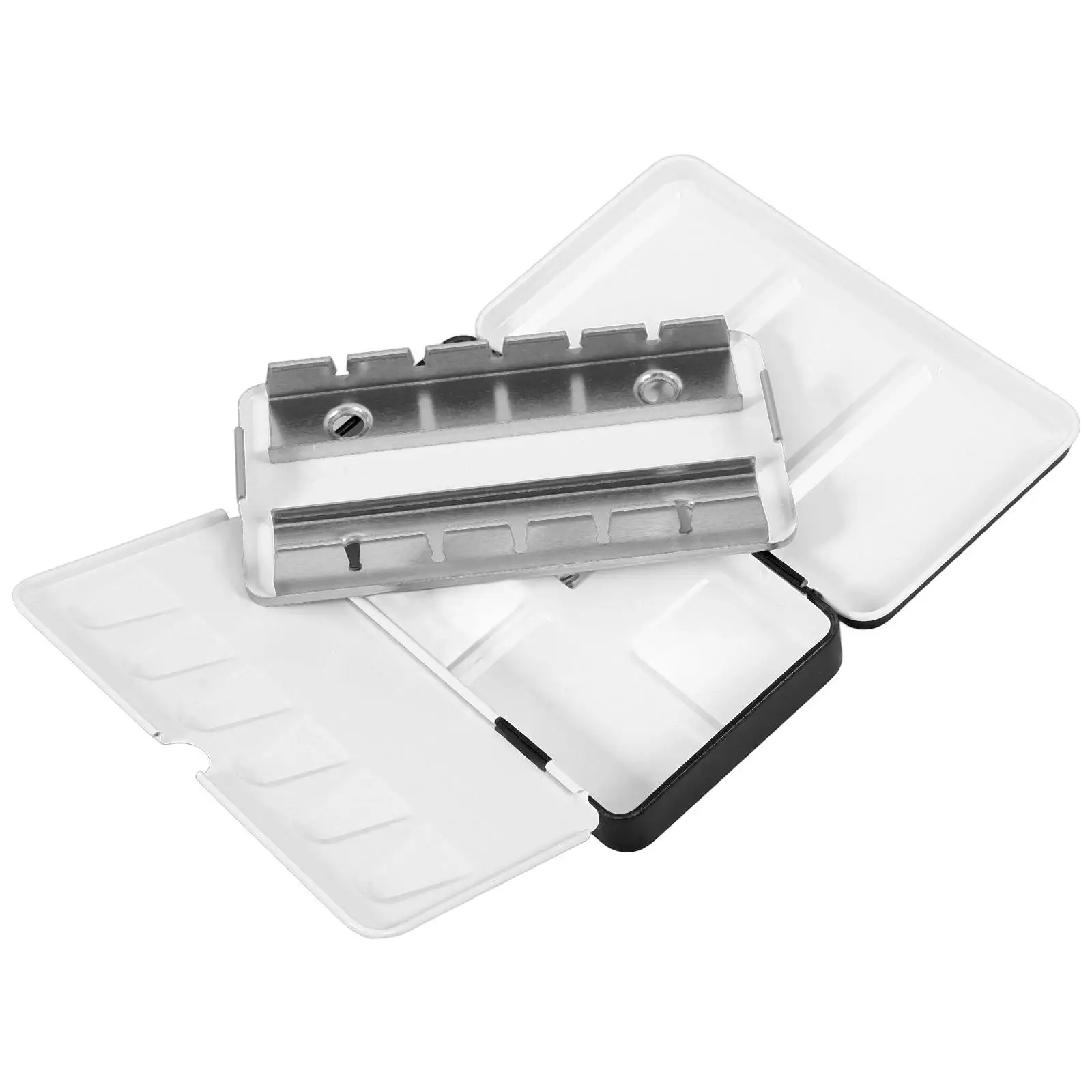 Watercolor Empty Box Black Ceramic Half Pans Portable Travel Tin Palette Palette Durable Artists Paints