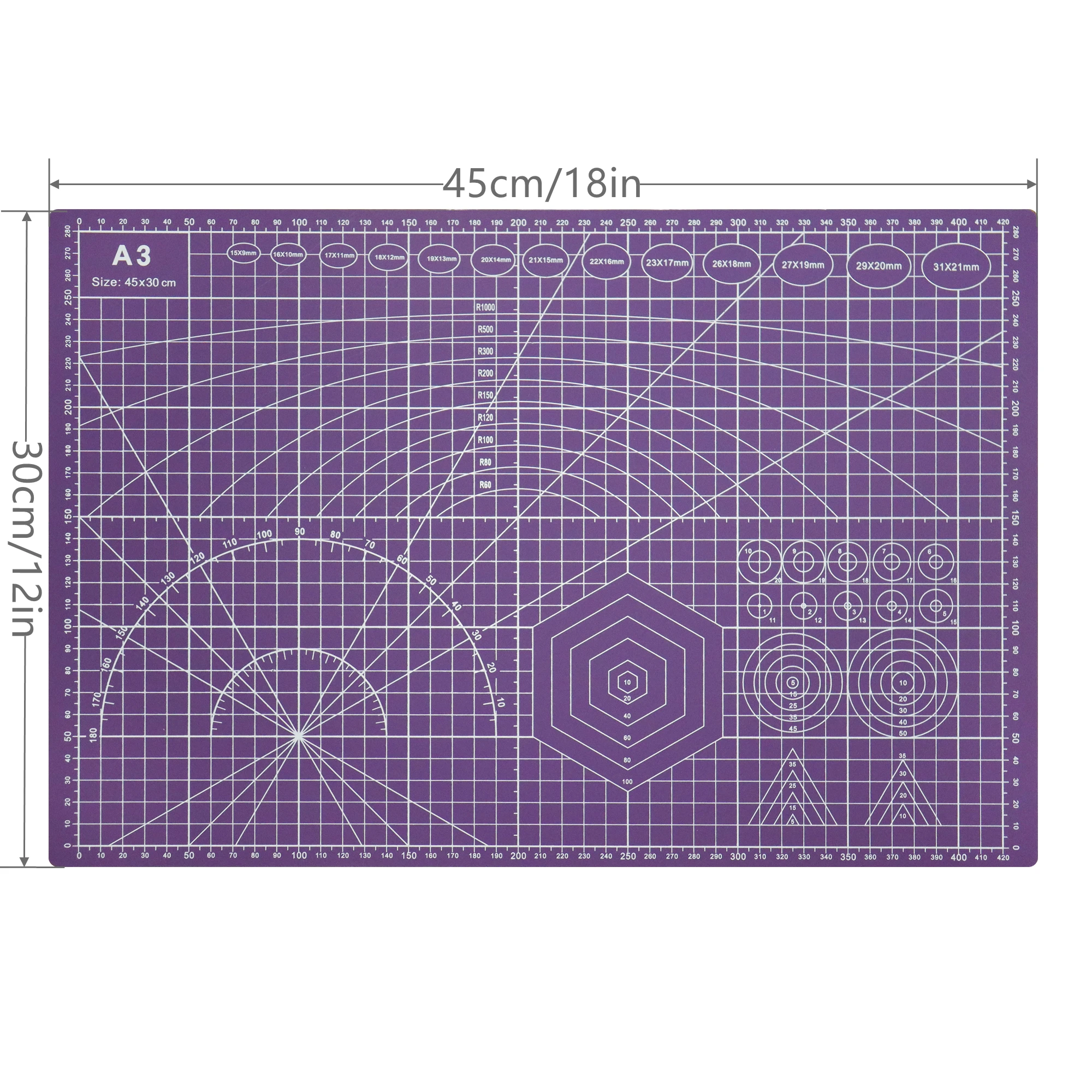 Tapete de costura autocurativo a3, tapete de corte de 9 polegadas x 6 polegadas, tábua de corte para artesanato de costura, tecido de hobby, projeto de scrapbooking de precisão