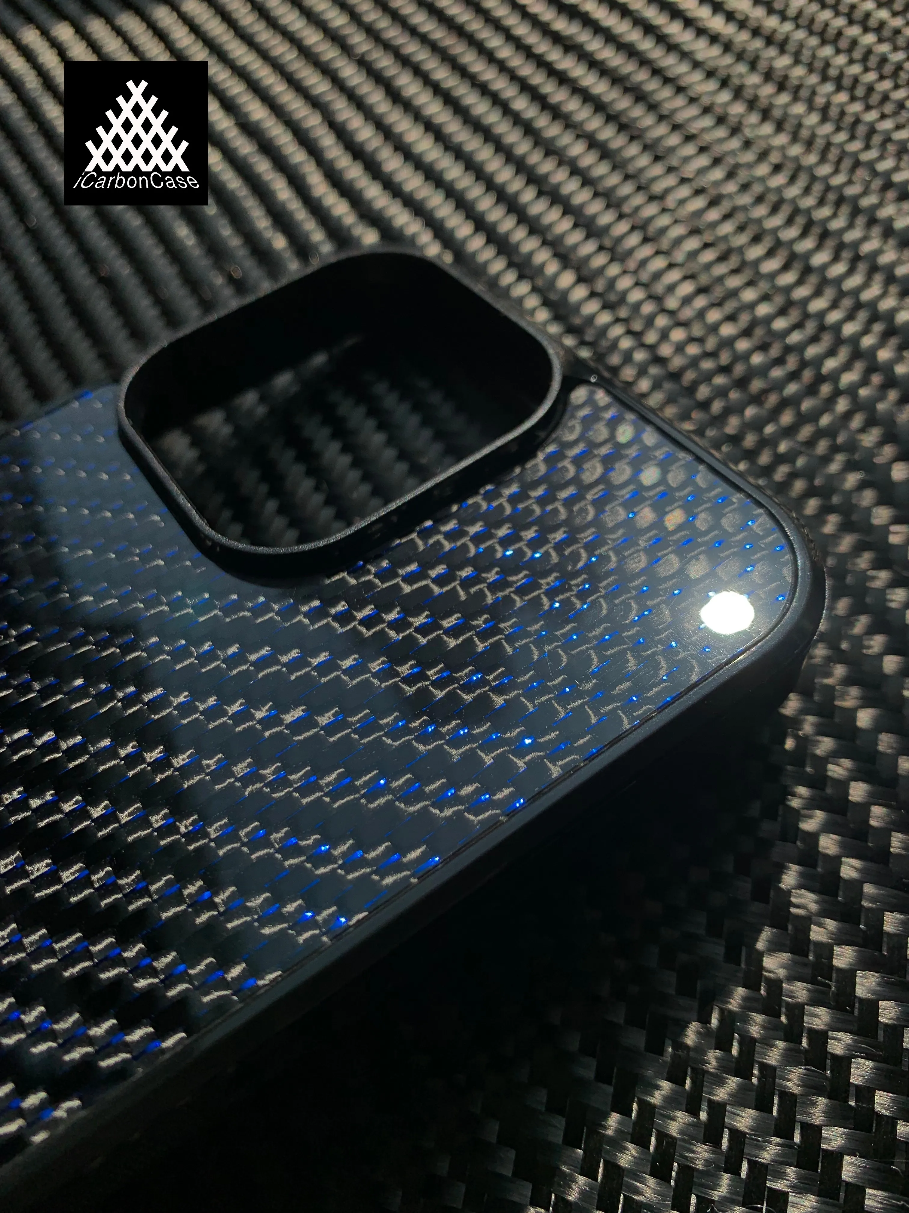 Magnetic Real Blue Color Woven Carbon Fiber Case for iPhone 16 15 14 13 12 11 Pro Max Anti-drop Full Coverage with MagSafe