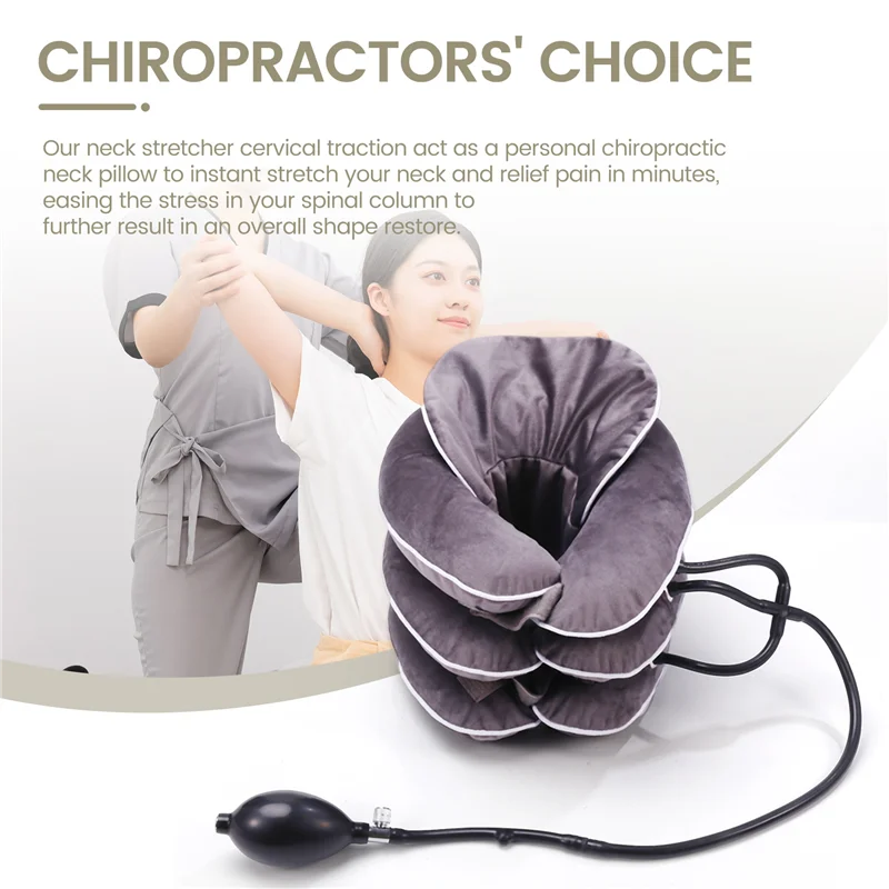 Barella per il collo A69M, dispositivo di trazione cervicale e bretelle per il collo per alleviare il dolore al collo, dispositivo di trazione del collo e collo cervicale