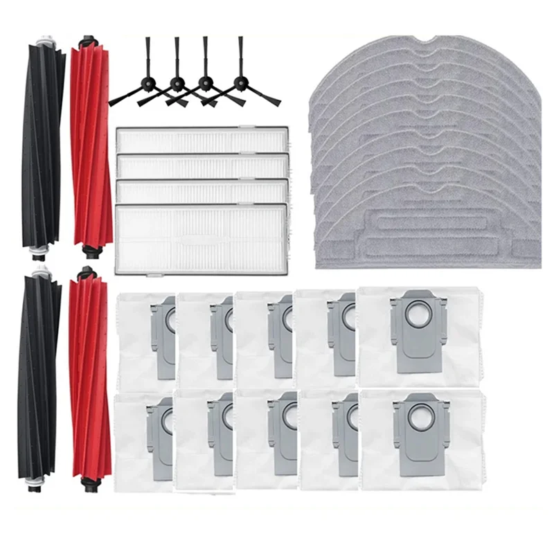 N18R Części zamienne i akcesoria do Roborock S8 / S8 Plus / S8 Pro Ultra: szczotka główna, szczotki boczne, filtr HEPA, mop, worek na kurz