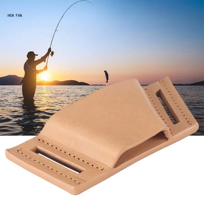 Leather Fishing Net Waist Holder Portable Net Dock Carriers Fishing Tackle Tool M89D