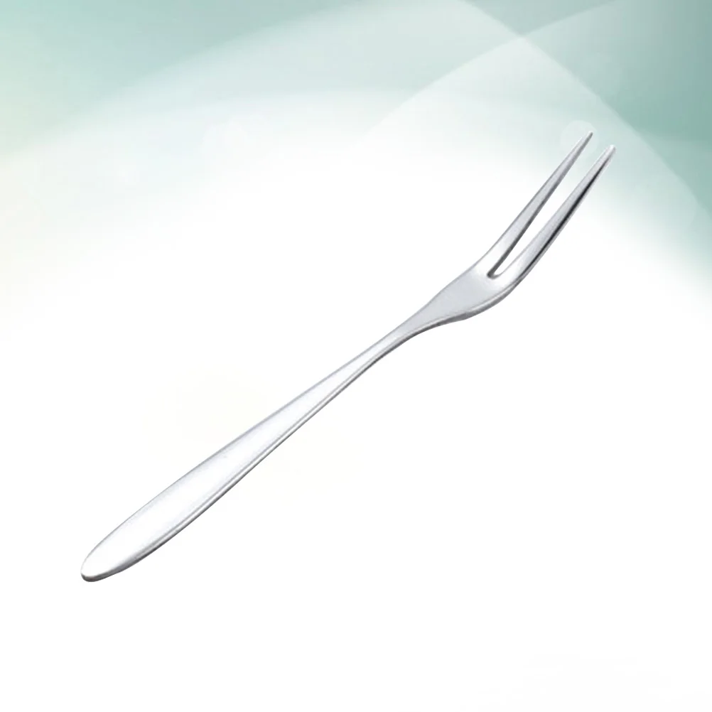 5 Pcs Serving Utensils Stainless Steel Fruit Fork Forks Silverware Dessert Cake Food Child