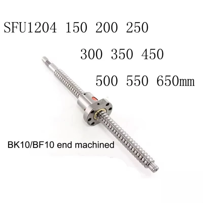 Beicai PMGN Machined SFU1204 150 200 250 300 350 400 450 500 550 600 650mm Cold Roller Ball screw with 1204 Single Ball Nut