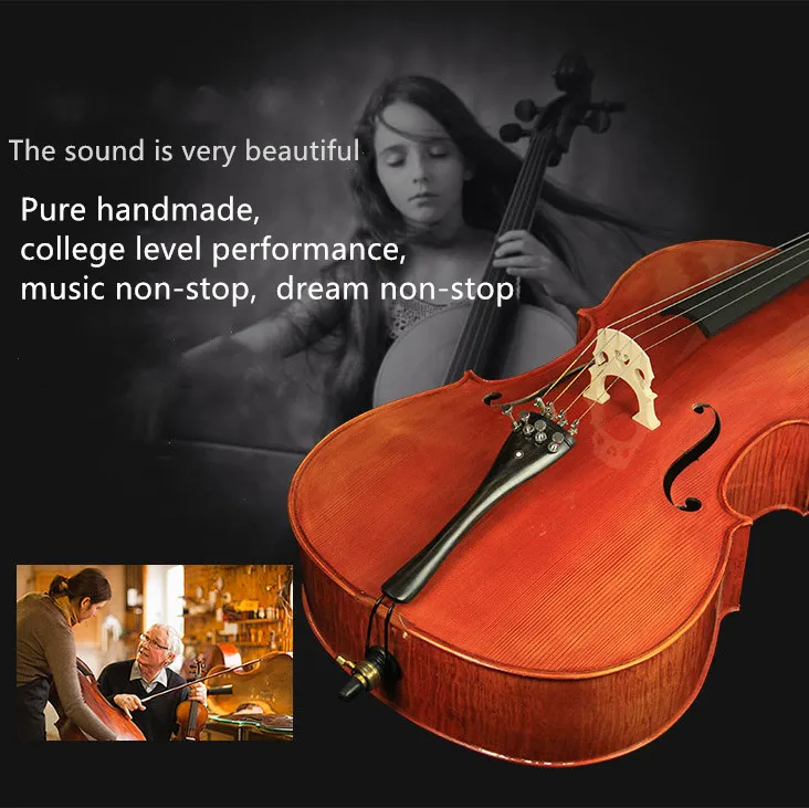 Professional high quality cello solid wooden cello pure handmade cello 4/4