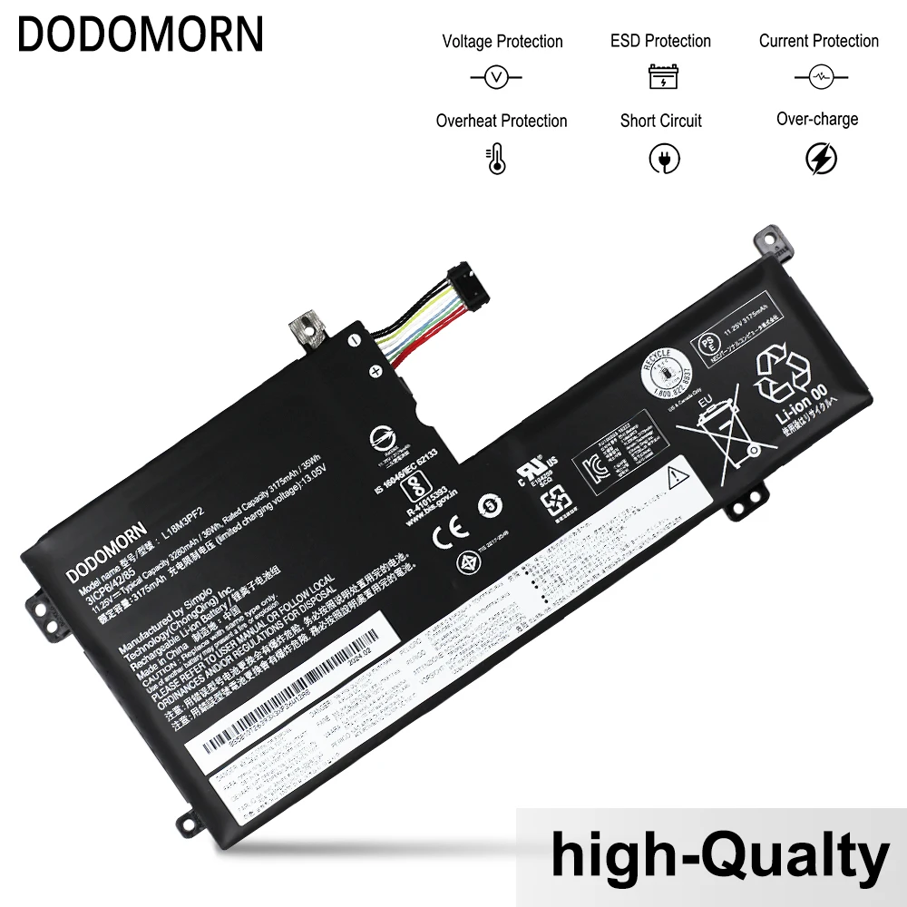 Imagem -03 - Dodomorn L18m3pf2 Bateria do Portátil para Lenovo Ideapad L34015api L340-15iwl L340-17api V155-15api L18c3pf2 L18d3pf1 11.25v 36wh