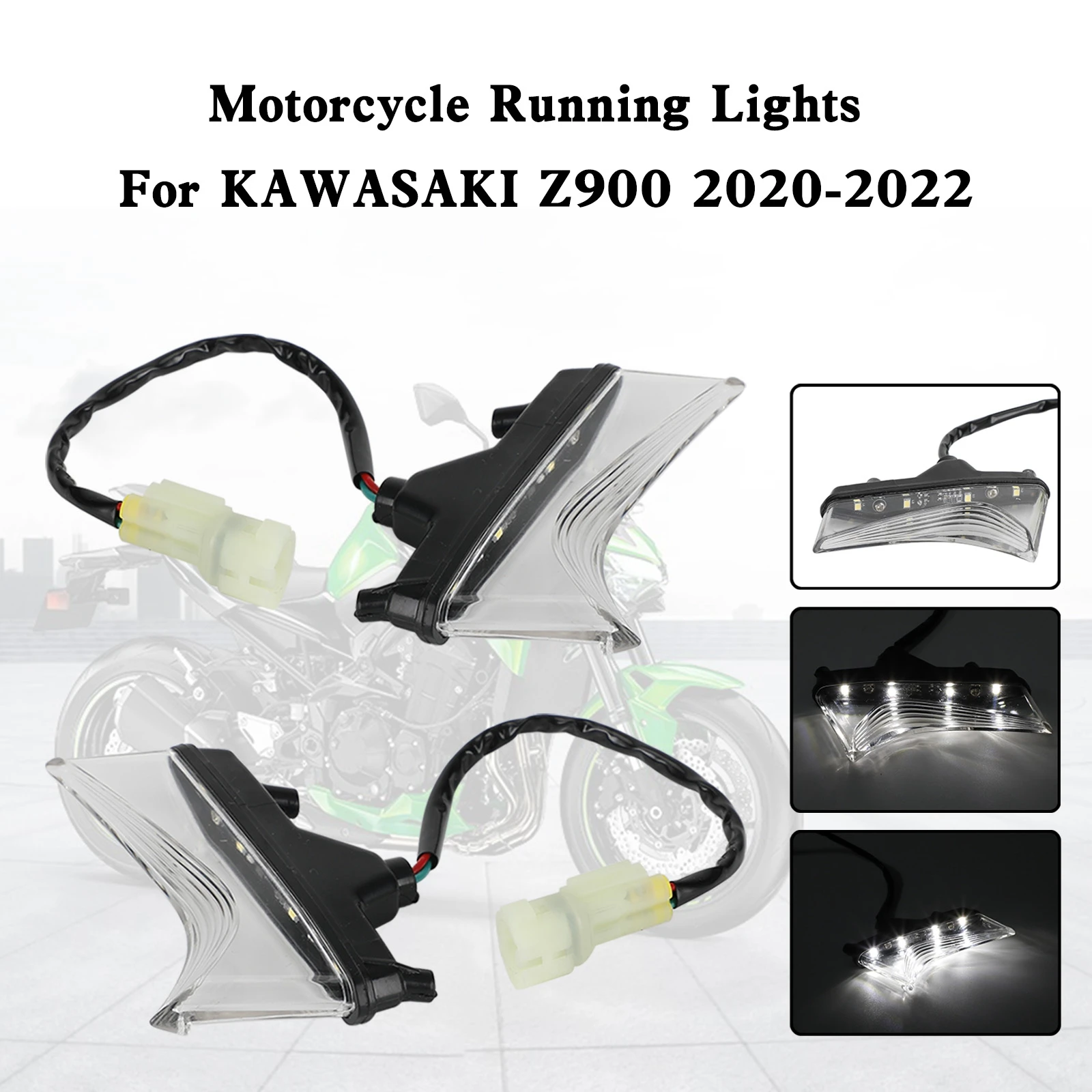 Artudatech LED Front Daytime Running Lights Headlight For KAWASAKI Z900 2020-2022 Motor Parts