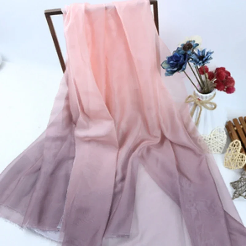 

30D градиент шифона в китайском стиле юбка шарф Hanfu сценическая одежда ткань оптовая продажа ткань для шитья метров Diy материал