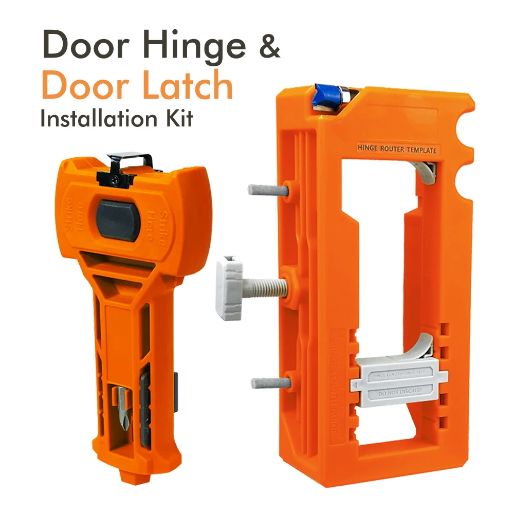 

New Orange Door Hinge & Door Latch Installation Kit, Door Hinge Mortiser Template, Door Latch For Accurate Chiseling And Scoring