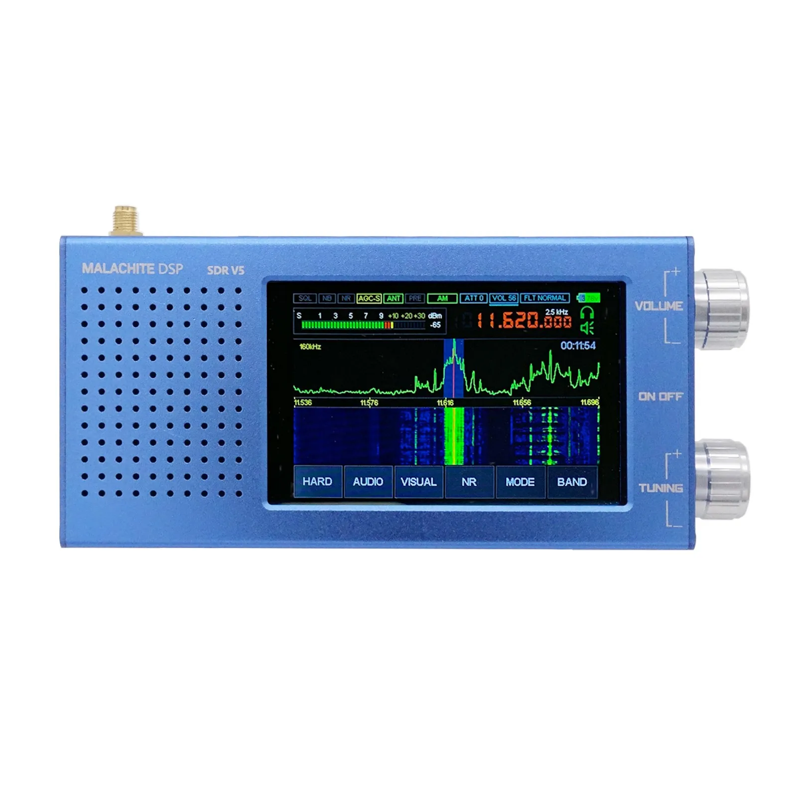 マラカイト DSP SDR 1.10d ラジオ受信機 V5 オプションのボードメタル