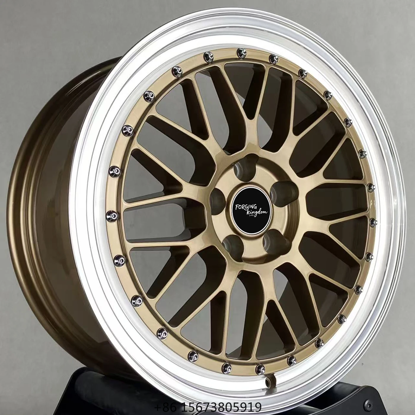 Double-Piece Forged Aluminium Alloy Automotive Wheel Hub Ultra Lightweight Multi-Spoke Track Ready 100mm 20mm