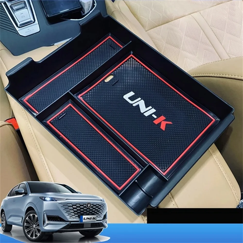 Car Armrest Storage Box For Changan UNI-K UNIK 2023 2022 2021 Central Console Container Trays Organizer Interior Car Accessories