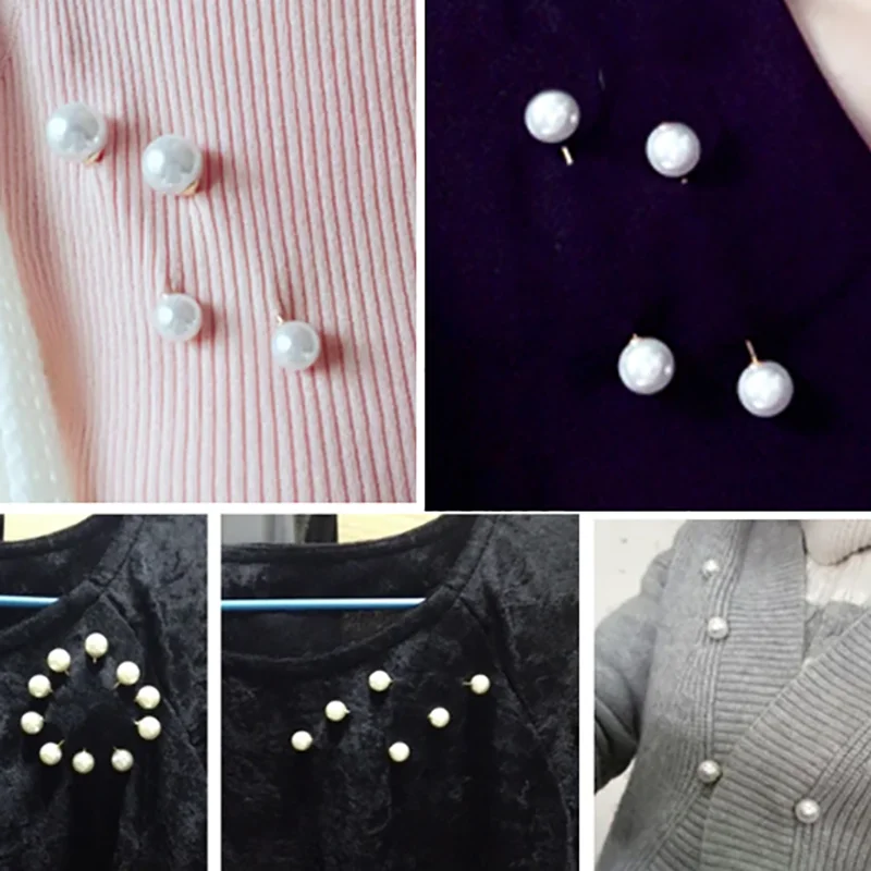 Factory Luxury Gold & Silver Plated Double Simulated Pearl Gold Alloy Brooch Pin DIY Lapel Dress Jewelry Brooches Accessories