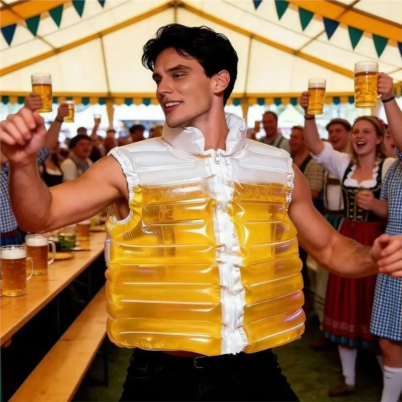 Superior-Transparent Beer Filled Jacket For Pools Leakproof Pool Party Summer Festival Party Fun Cooler Jacket
