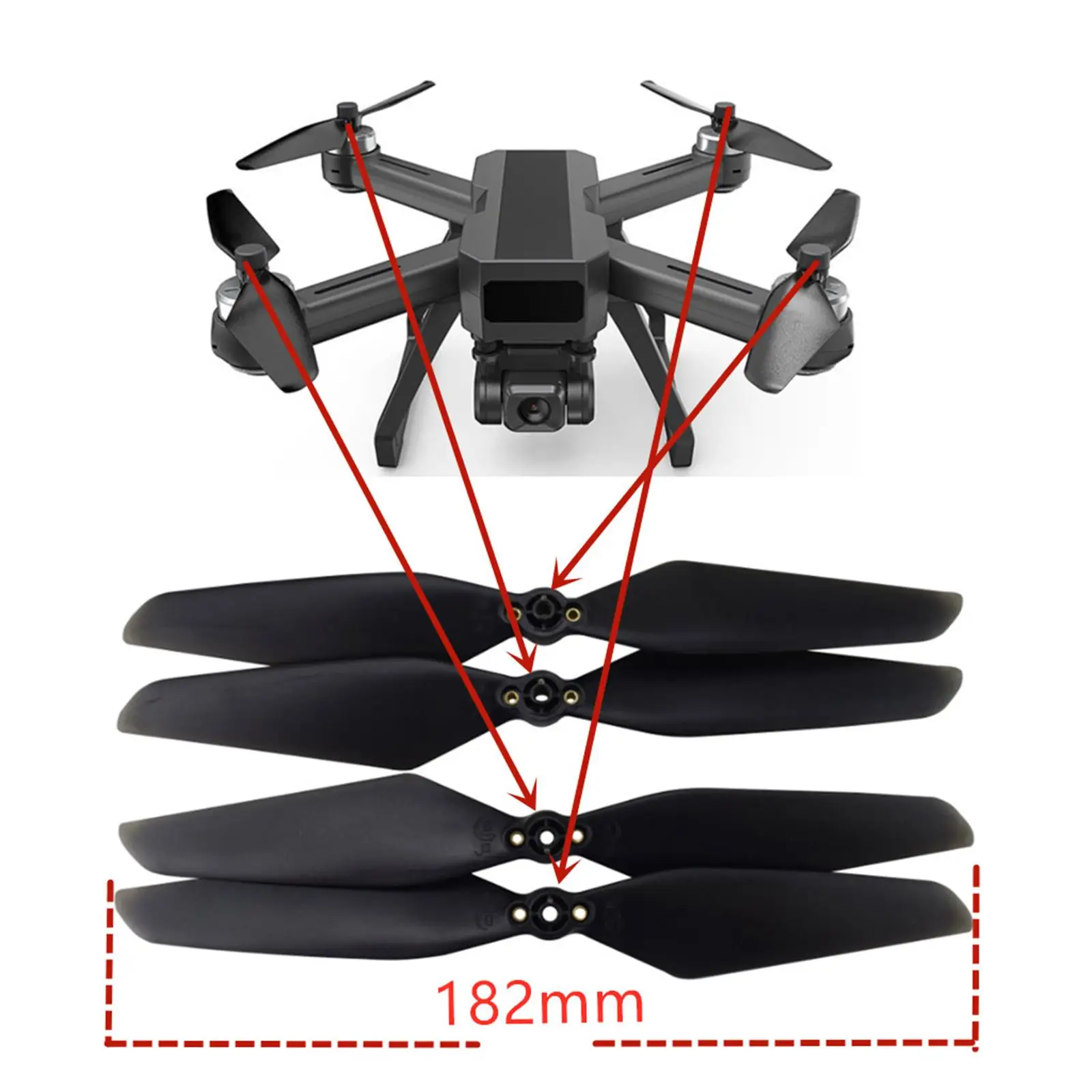 RC Quadcopter Propeller Prop Replacement Blades Easy Assembly Drone FPV Parts for D15 MJX B20 Bugs 20 Accessories