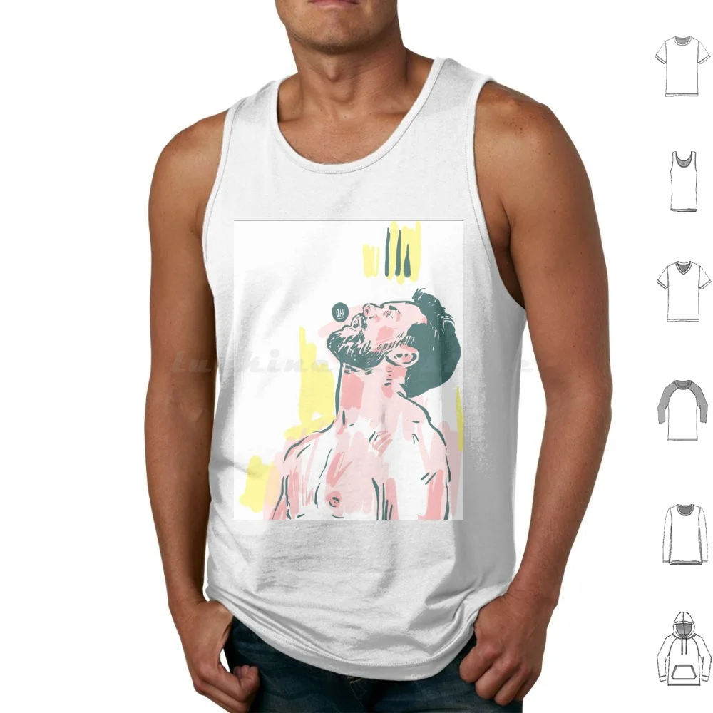Oh! Tank Tops Vest Sleeveless Man Sexy Beards Bearded Man Guy Dude Art Scurf Mustache Dilf Daddy Taste Hot Manly Colors