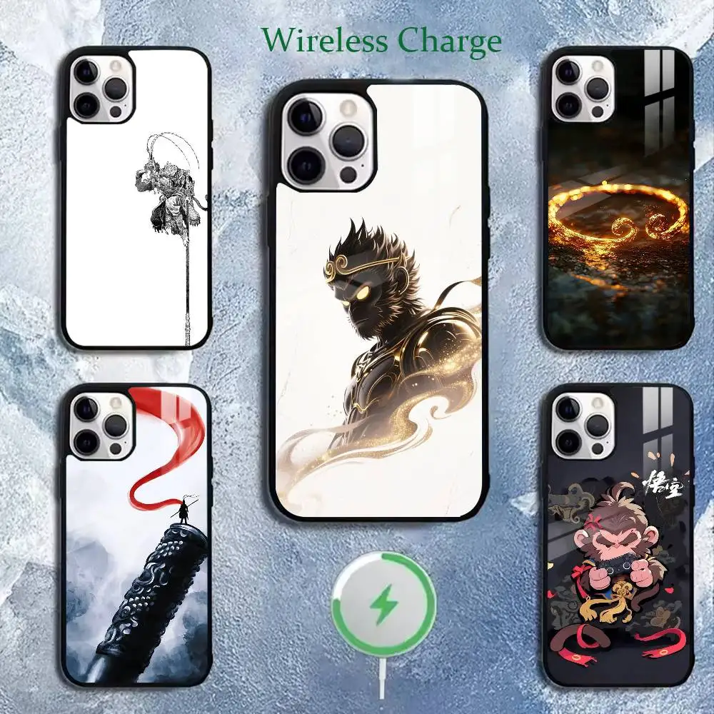 

Mythical Monkey King Wukong Phone Case For iPhone17,16,15,14,13,12,11 Plus,Pro,Max Magnetic with Wireless Charging