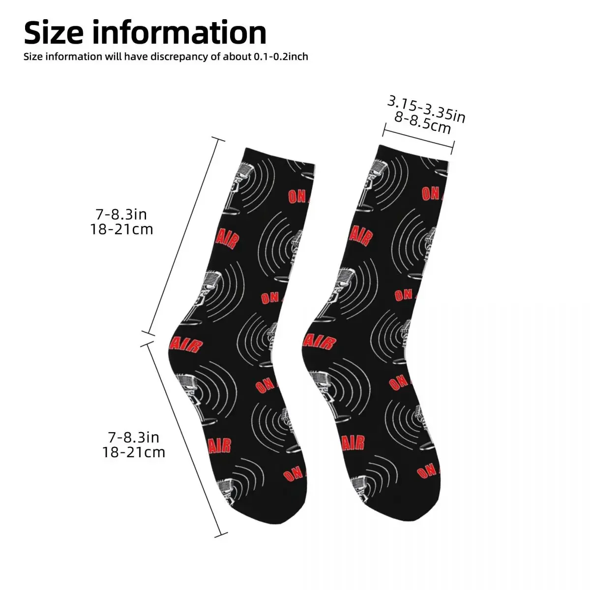 Microphone Socks Harajuku High Quality Stockings All Season Long Socks Accessories for Man's Woman's Christmas Gifts