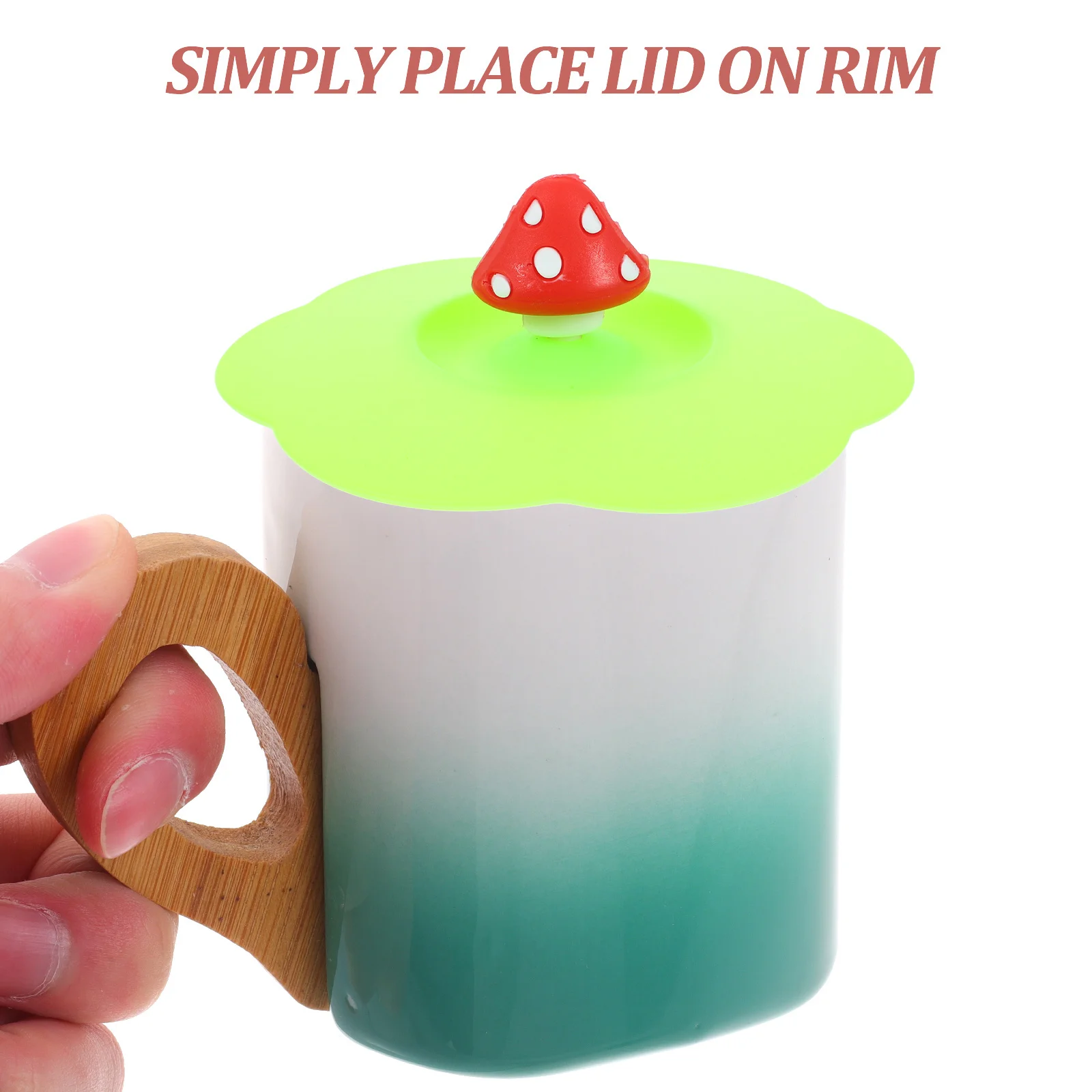 

3PCS Silicone Cup Lids Sealed Mug Covers Camping Drink Transparent Rose Cartoon Strawberry Leakproof Reusable Food Grade