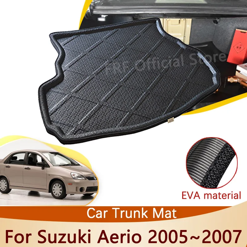 Trunk Mat For Suzuki Liana 2007 Aerio Baleno Sedan Htach 2005 2006 Car Accessories Floor Tray Waterproof Liner Cargo Boot Carpet