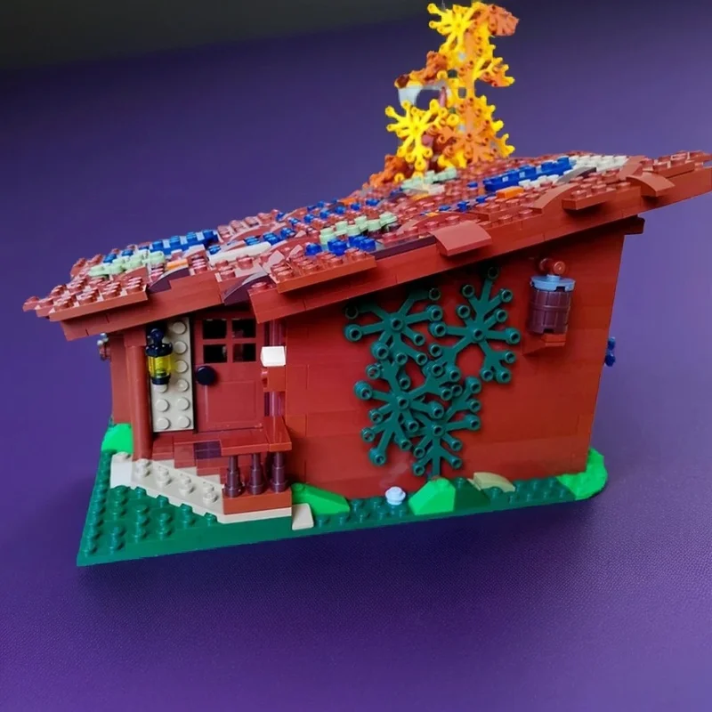 1729 قطعة MOC أفكار منزل التنوب ونماذج بناء هدية الكريسماس كتل العمارة لتقوم بها بنفسك لعبة فكرة إبداعية عيد ميلاد الاطفال #6