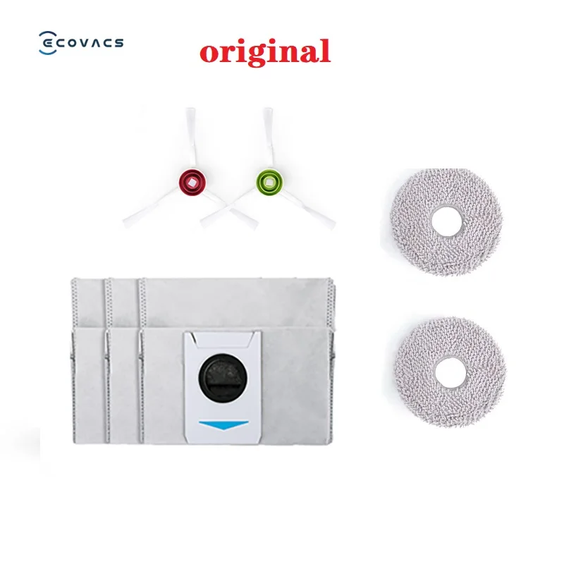 Vacuum Cleaner Original Accessories ECOVACS DEEBOT T20 OMNI Robot  Washable Mop * 2 Dust Collection Bags * 3 Brushes, One Pair