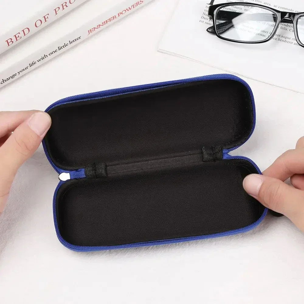 Denim Fabric Glasses Cases Zipper Sunglasses Protection Container Eyeglasses Pencil Case Reading Glasses Box Organizer Carry Bag image 4