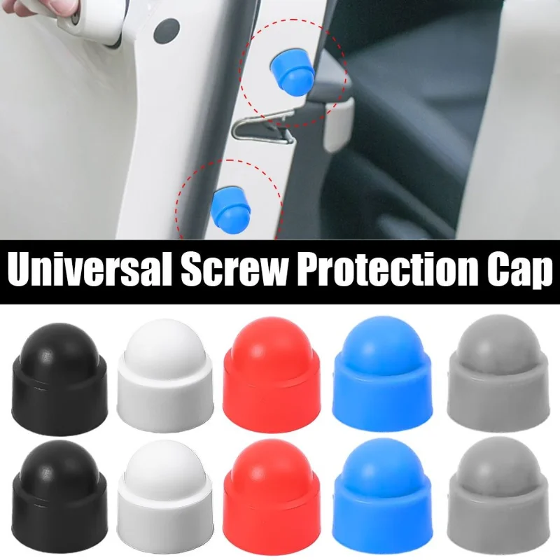 Screw Protection Cap Cover Bolt Nuts Universal M8 Exposed Hexagon Plastic Front Rear Door Decor for Toyota Corolla Rav4 Yaris