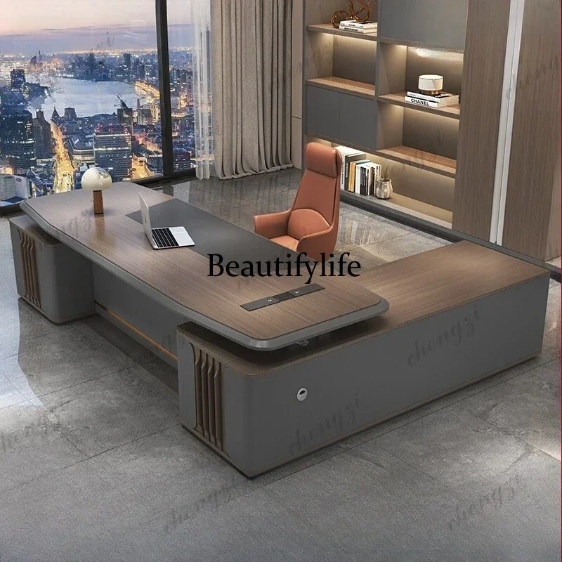 Y136 Y136 Fashion Nordic Luxury With Drawers Executive Office Computer Desks With Storage Computer Desks Lshape Modern Office Fu