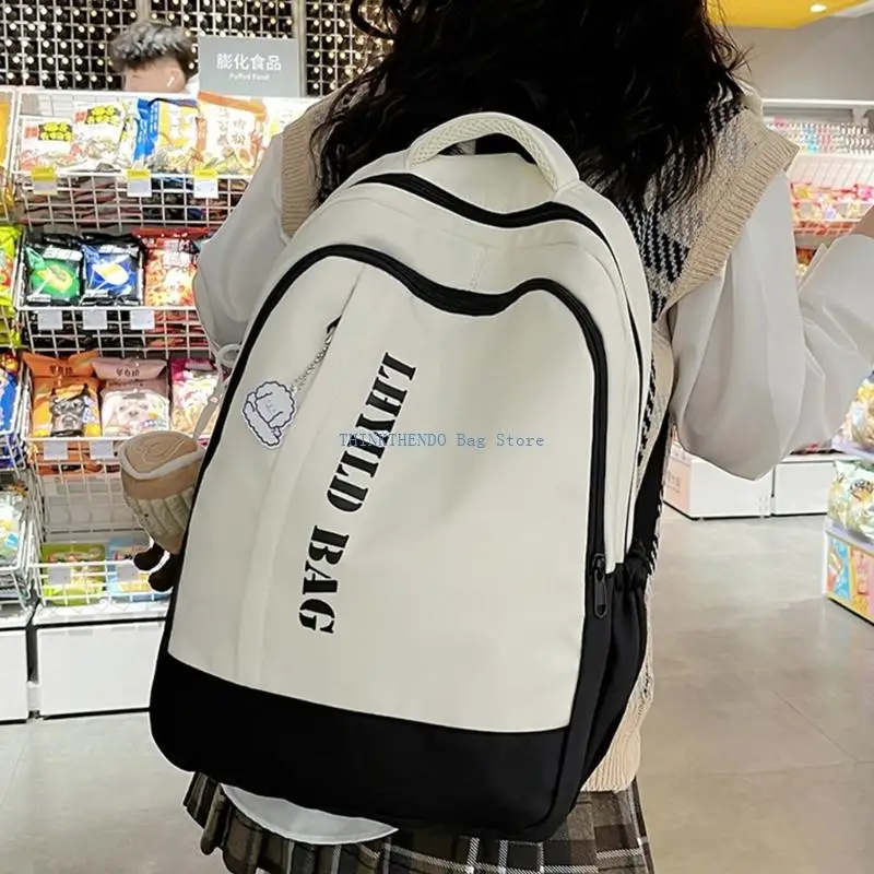 340D Travel Daypack Double Strap Shoulder Bag for Student Girl Back to School Backpack Large Capacity Rucksack Book Bag