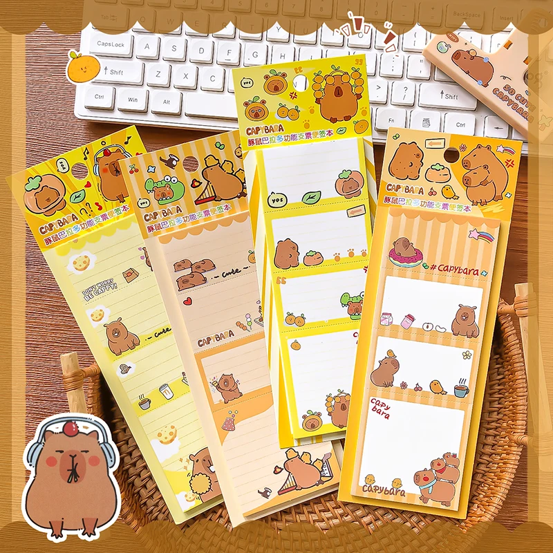 journaling supplies  Aesthetic Office accessories to do list Scratch paper Kawaii Stationery supplies capybara Notepad memo pad