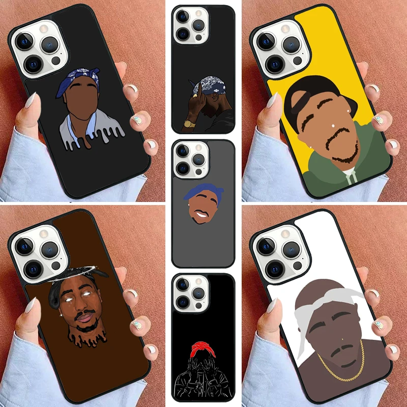 Fashion 2Pac Tupac Shakur Phone Case For iPhone 16 15 14 Pro Max 11 13 12 Mini Max SE 2020 6S 7 8 Plus Cover Capa