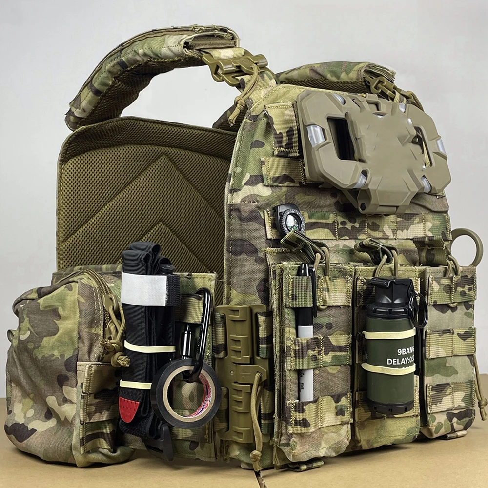 Conjunto completo de equipo táctico, casco de camuflaje rápido, chaleco de liberación rápida, soporte de pecho de fuerzas especiales para juego de guerra CS Call of Duty