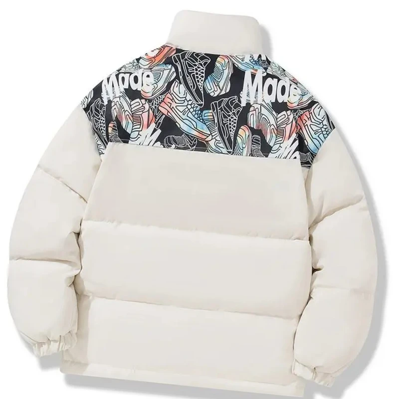 

​ Тяжелая стеганая куртка для мужчин и женщин, зимнее утепленное стеганое пальто для пар, двуцветная теплая модная верхняя одежда большого размера ​