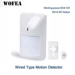 Wofea wired type Motion Sensor Wired Type PIR Detector Infrared Detector Switch With NO NC Output 12V