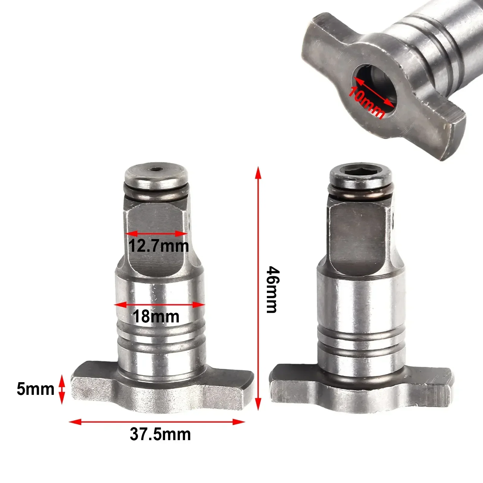 Part Electric Wrench Shaft 2pcs Assembly Attachment Fitting Impact Driver Metal Quick Change Spare Square High Quality New