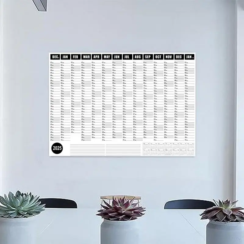 2025 Wall Calendar Year Planner Wall Calendar Flexible Yearly Planner Thick Full Year Wall Calendar Yearly Planner For Arrange