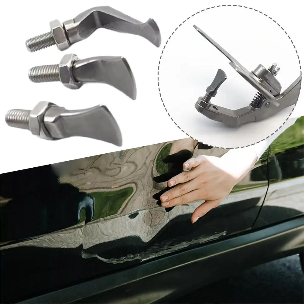 3Pcs Pliers Tips Sheet Metal Car Door Body Edge Crimp Plier Head Replacement Car Dent Repair Sliding Bar Edge Clamp Accessories