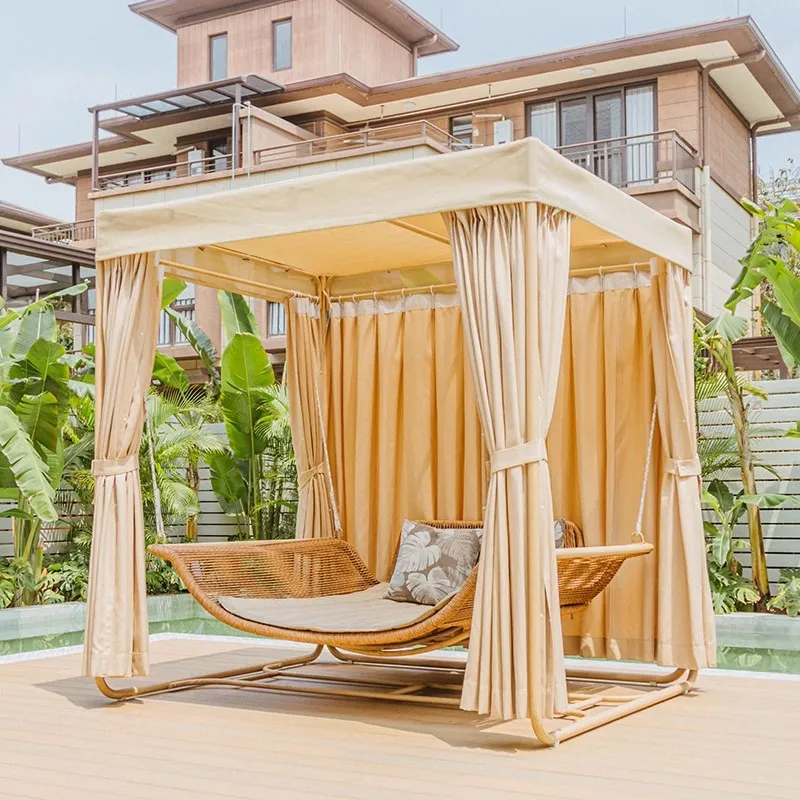 

Customizable Purple Leaf Balcony, Outdoor Swing, Silent Hammock Indoor Rocking Chair