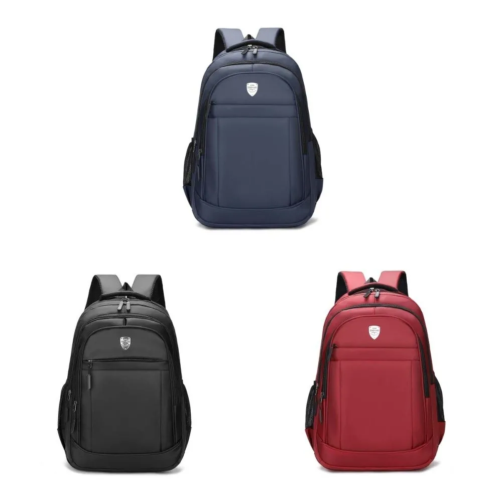 Casual Waterproof Large Backpacks Solid Color Large Capacity Student School Bag Streetwear Oxford Cloth Travel Knapsack Camping