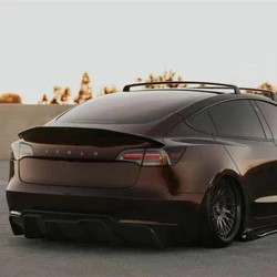 For Tesla Model 3 2017 2018 2019 Carbon Fiber rear boot Wing Spoiler Rear Roof Spoiler Wing Trunk Lip Boot Cover Car Styling
