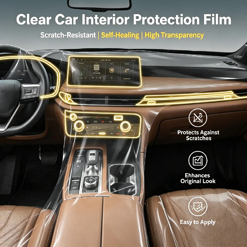 Film de protection transparent pour 25 modèles d'Infiniti QX60, ensemble complet dédié pour écran, console centrale, modification intérieure de la voiture