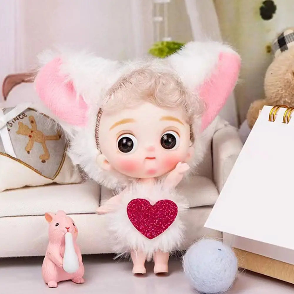 1/12 Skala BJD Puppen Kugelgelenk 10 cm Ob11 Puppen Kleidung Outfit Kleine Tier Figur Spielzeug Mini Puppen Spielzeug für Mädchen