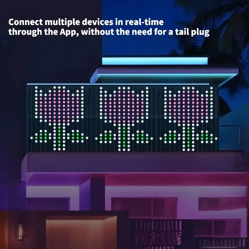 1/2 قطعة ستارة ذكية مع جوجل وأمازون أليكسا، ضوء عيد الميلاد مع أدوات التحكم في التطبيق وجهاز التحكم عن بعد لهدية تزيين عيد الميلاد #5