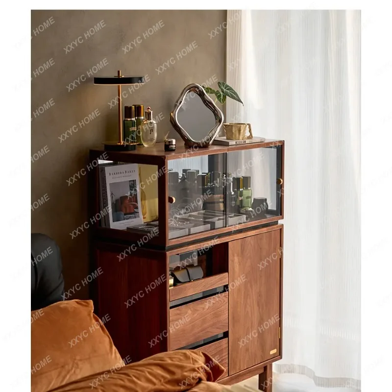 

SLLiving room solid wood sofa side cabinet, living room locker, display cabinet