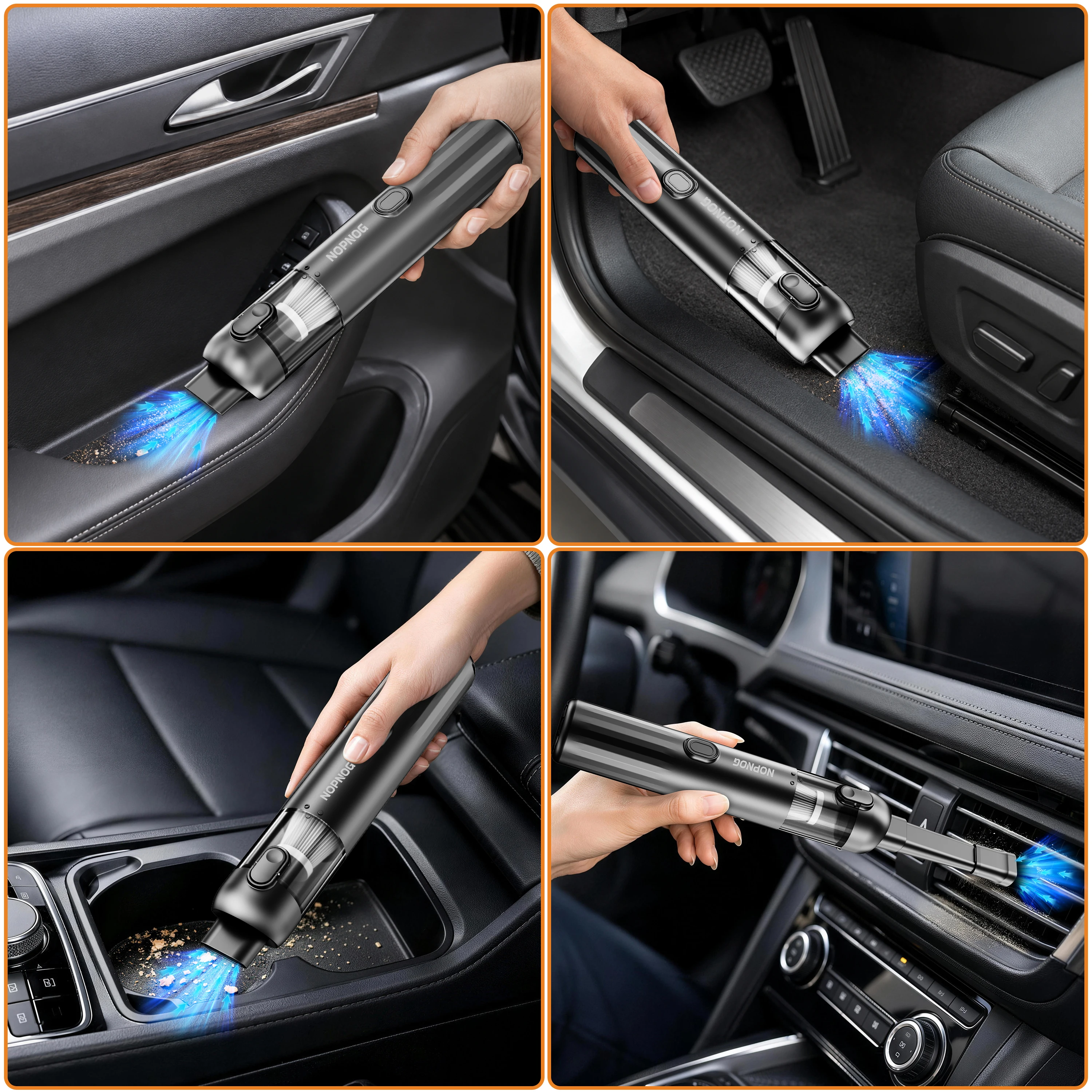 Auto-Staubsauger, Luftgebläse, Turbo-Ventilator, Reinigungswerkzeuge, elektrischer Staubabscheider, Haartrockner, Auto-Zubehör für Zuhause, Outdoor, Camping, LKW, Wohnmobil, Universal-Ventilator – Detail 6