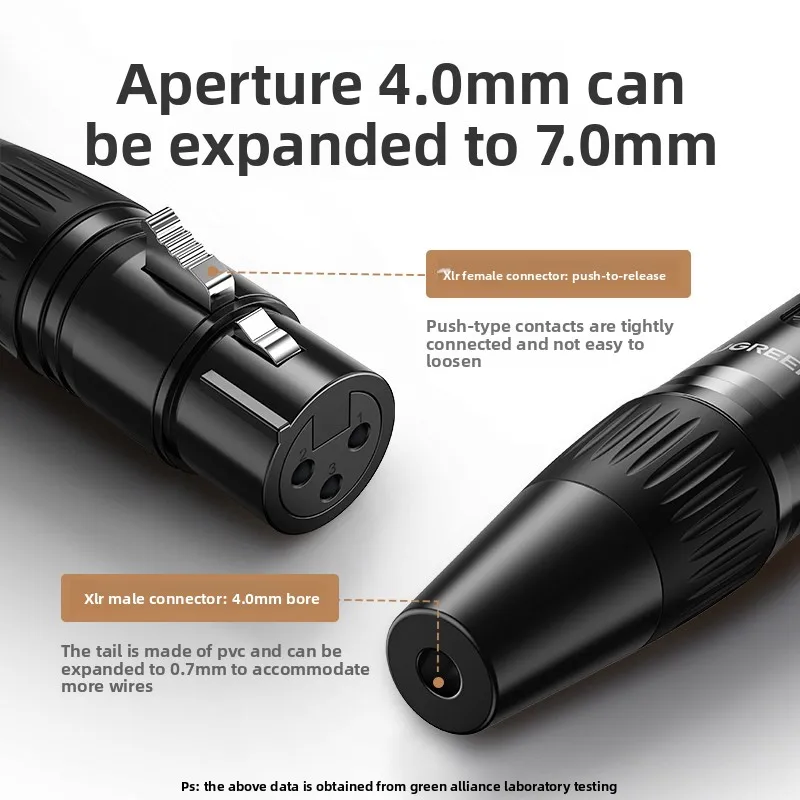 Ugreen 3-Pin XLR Male Female Audio Speaker Microphone Amplifier Audio Cable Conversion Connector